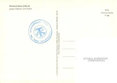 AK / Ansichtskarte Rotwandhaus Fliegeraufnahme mit Olperer und Rofan Rotwandhaus