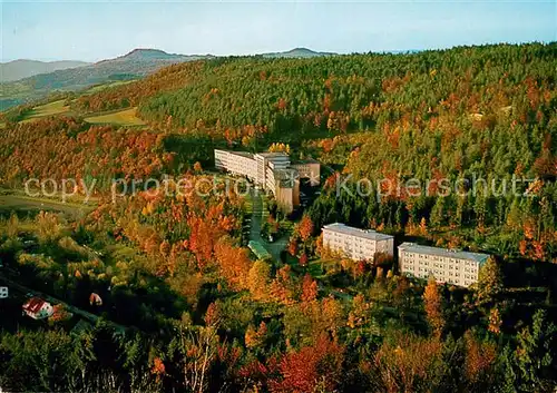 AK / Ansichtskarte Schwabthal Sanatorium Lautergrund mit Staffelberg Fliegeraufnahme Schwabthal