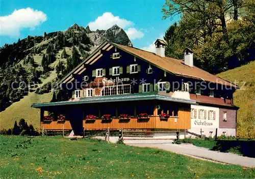AK / Ansichtskarte Hinterstein_Bad_Hindelang Berggasthof Giebelhaus Hinterstein_Bad_Hindelang