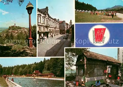 AK / Ansichtskarte Stramberk Bezrucovy vyhlidky Hotel Praha Rekreacni ROH dolu Hlubina Koupliste v Libotine Jaronkova chata Stramberk