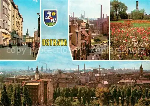 AK / Ansichtskarte Ostrava Pohled z Postovni ulice k muzeu Zamecka ulice Jama Jindrich Celkovy pohled Ostrava