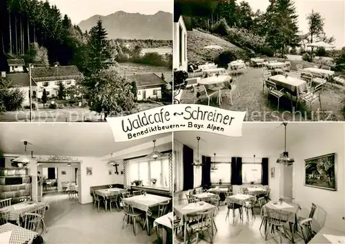 AK / Ansichtskarte Benediktbeuern Waldcafe Schreiner Gaststube Terrasse Bayerische Alpen Benediktbeuern