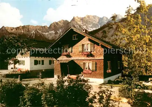 AK / Ansichtskarte Hinterstein_Bad_Hindelang Gaestehaus Pension Haus Emil Besler Allgaeuer Alpen Hinterstein_Bad_Hindelang