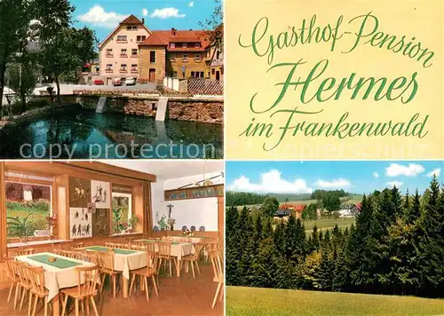 AK / Ansichtskarte Hermes_Marktleugast Gasthof Pension Panorama Frankenwald Hermes_Marktleugast