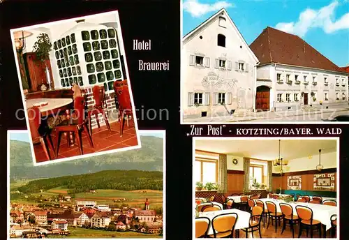 AK / Ansichtskarte Koetzting Hotel Brauerei Zur Post Restaurant Panorama Koetzting