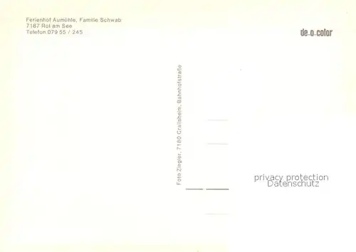 AK / Ansichtskarte Rot_See Ferienhof Aumuehle Rot_See