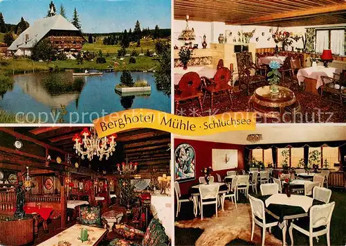 AK / Ansichtskarte Schluchsee Berghotel Muehle Restaurant im Schwarzwald Schluchsee