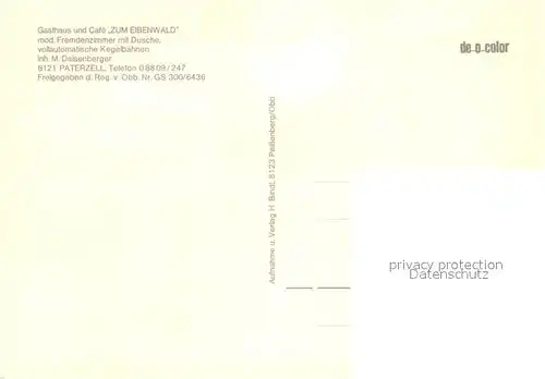 AK / Ansichtskarte Paterzell Gasthaus Cafe Zum Eibenwald Fliegeraufnahme Paterzell