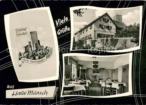 AK / Ansichtskarte Obermurach Gaestehaus Pension Haus Murach Burg Hausmurach 1000 Jahre Obermurach