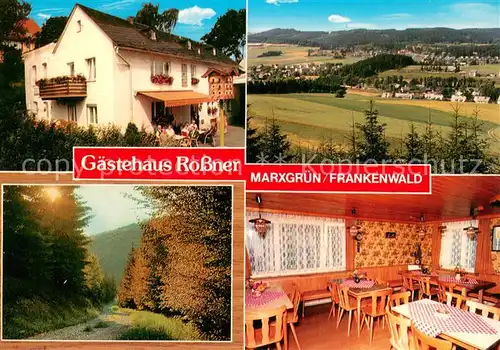 AK / Ansichtskarte Marxgruen Pension Rossner im Frankenwald Landschaftspanorama Marxgruen