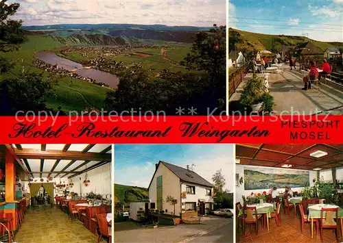 AK / Ansichtskarte Piesport Hotel Restaurant Weingarten Panorama Moseltal Piesport