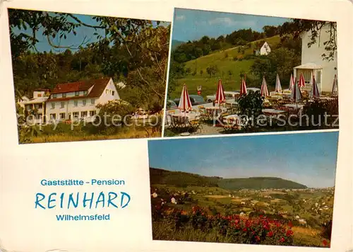 AK / Ansichtskarte Wilhelmsfeld Gaststaette Pension Reinhard Panorama Odenwald Wilhelmsfeld
