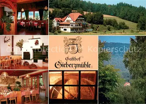 AK / Ansichtskarte Hosenfeld Gasthof Sieberzmuehle Restaurant Landschaftspanorama Wald Hosenfeld