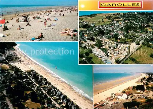 AK / Ansichtskarte Carolles La plage vues generales aeriennes Carolles