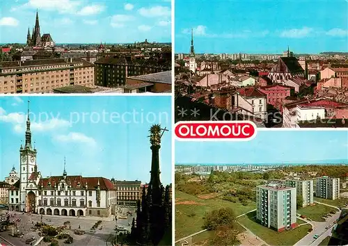 AK / Ansichtskarte Olomouc Stadtpanorama Wohnsiedlung Rathaus Platz Olomouc