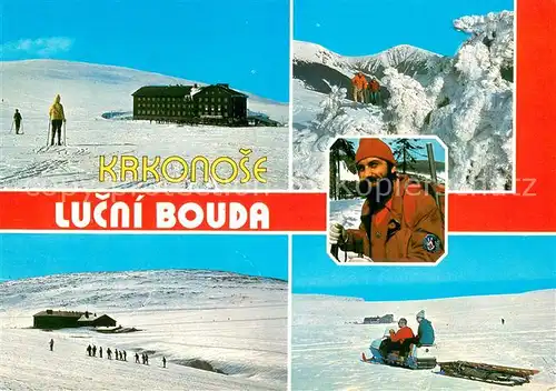 AK / Ansichtskarte Pec_pod_Snezkou Lucni Bouda Krkonose Berghotel Riesengebirge im Winter Pec_pod_Snezkou