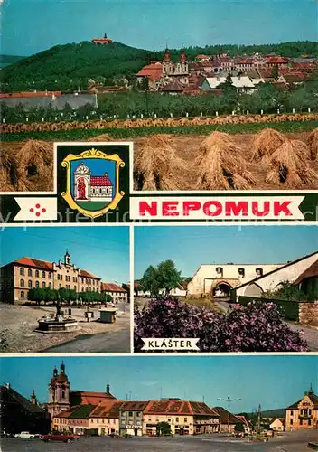 AK / Ansichtskarte Nepomuk_Pomuk Panorama Kloster Getreidefelder Nepomuk Pomuk