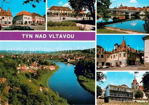 AK / Ansichtskarte Tyn_nad_Vltavou Stadtansichten Panorama Moldau 