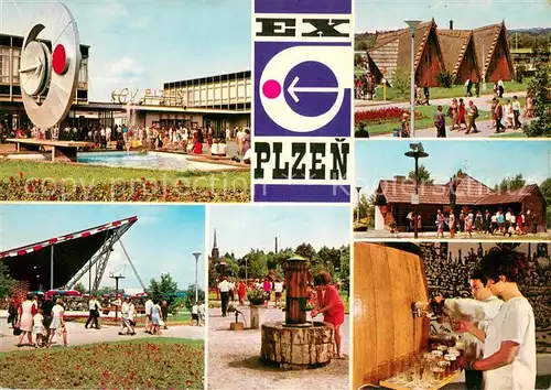 AK / Ansichtskarte Plzen_Pilsen Celostatni vystava potravin pohostinstvi a cestovani Ausstellung Messe Plzen Pilsen