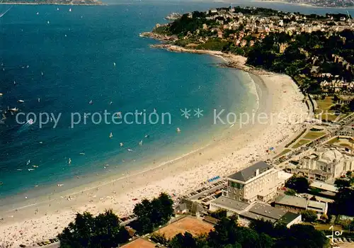AK / Ansichtskarte Perros Guirec La plage de Trestraou vue aerienne Perros Guirec