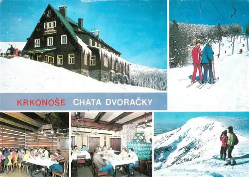 AK / Ansichtskarte Rokytnice_nad_Jizerou Krkonose Chata Dvoracky Bergbaude im Riesengebirge Wintersport Rokytnice_nad_Jizerou