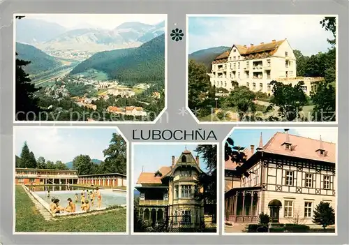 AK / Ansichtskarte Lubochna Panorama Hotel Alte Gebaeude Freibad Lubochna
