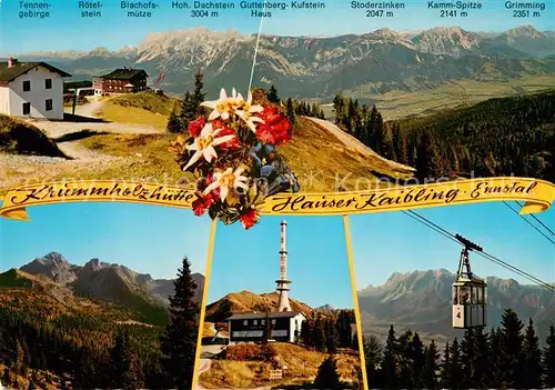 AK / Ansichtskarte Haus_Steiermark Krummholzhuette Hauser Kaibling Panorama Oberes Ennstal Hoechstein Jugendbergheim Schadminger Tauern Seilbahn Haus_Steiermark