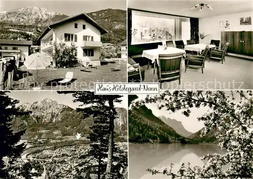 AK / Ansichtskarte Nonn_Oberbayern Gaestehaus Pension Haus Hildegard Panorama Saalachsee Alpen Nonn Oberbayern