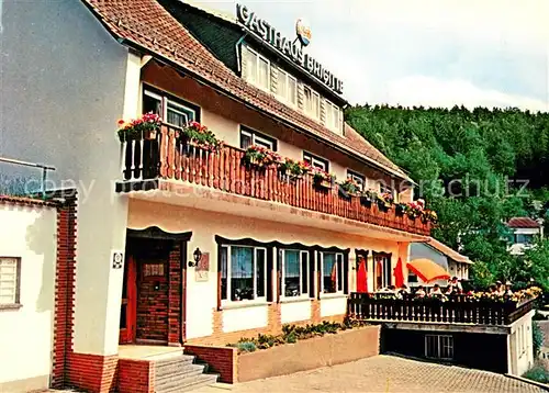 AK / Ansichtskarte Mespelbrunn Gaestehaus mit Restaurant Brigitte Mespelbrunn