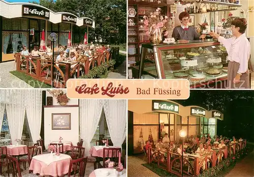 AK / Ansichtskarte Bad_Fuessing Cafe Luise Gastraum Verkaufstheke Bad_Fuessing