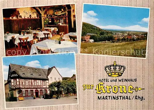 AK / Ansichtskarte Martinsthal Hotel Weinhaus zur Krone Restaurant Panorama Martinsthal