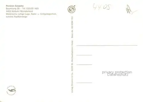 AK / Ansichtskarte Nottuln Pension Grosche Fremdenzimmer Kaminzimmer Nottuln