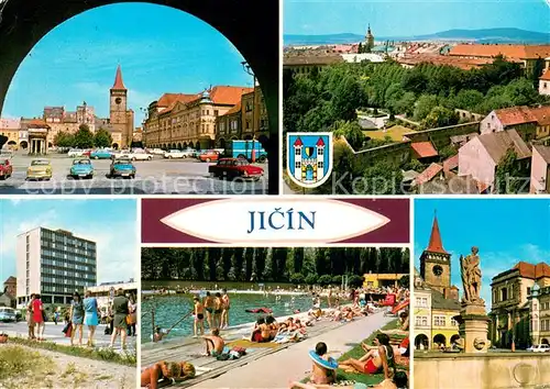 AK / Ansichtskarte Jicin Okresni horni Cidline Prvni Zprava V jeho stredu se prostira Valdickou branou Jicin