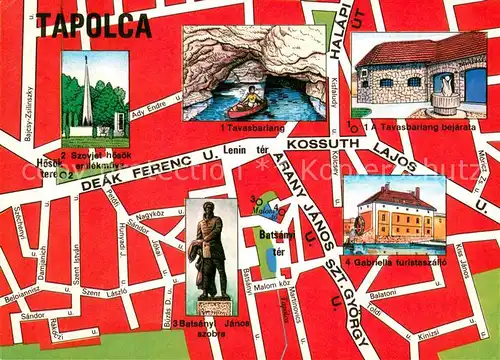 AK / Ansichtskarte Tapolca uebersicht Stadtkarte Tapolca