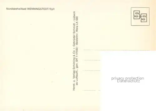 AK / Ansichtskarte Wenningstedt_Sylt Fliegeraufnahme Wenningstedt_Sylt