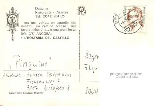AK / Ansichtskarte Gradara Hostaria del Castello Dancing Ristorante Pizzeria Gradara