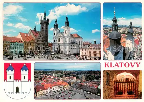 AK / Ansichtskarte Klatovy Neposkvrneneho Poccti Panny Marie a sv Ignace Cerne veze Katakomby pod jezuitskym kostelem Klatovy