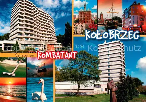 AK / Ansichtskarte Kolobrzeg_Polen Sanatorium Kombatant Teilansichten Kolobrzeg_Polen