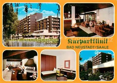 AK / Ansichtskarte Bad_Neustadt Kurparkklinik Foyer Zimmer Aufenthaltsraum Bad_Neustadt
