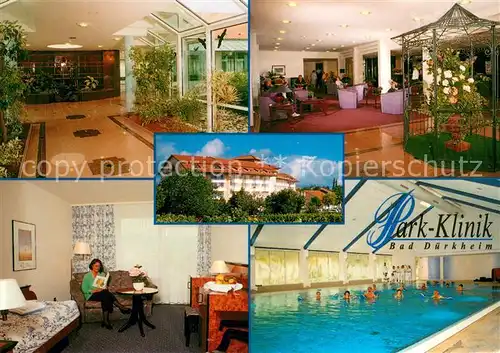 AK / Ansichtskarte Bad_Duerkheim Park Klinik Bad Duerkheim Rezeption Foyer Zimmer Hallenbad Bad_Duerkheim