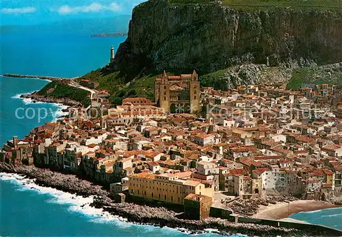AK / Ansichtskarte Cefalu Fliegeraufnahme Cefalu