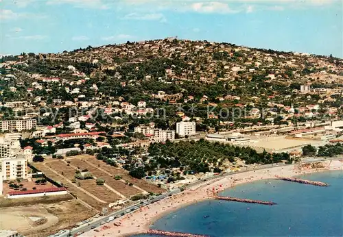 AK / Ansichtskarte Sete_Cette La Plage de la Corniche et le Mont Saint Clair Vue aerienne 