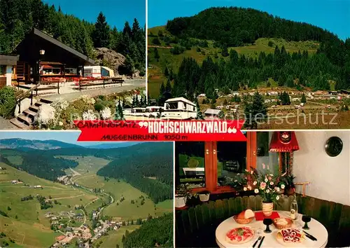 AK / Ansichtskarte Muggenbrunn Campingplatz Hochschwarzwald Panorama Gaststube Fliegeraufnahme Muggenbrunn