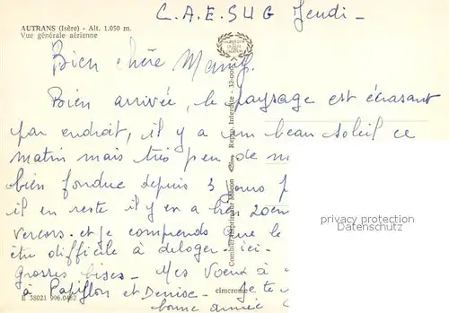 AK / Ansichtskarte Autrans Vue generale aerienne Autrans