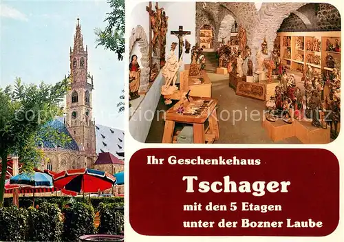 AK / Ansichtskarte Bozen_Suedtirol Kirche Webereien Schnitzereien  Krippen Bozen Suedtirol