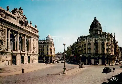 AK / Ansichtskarte Lille_Nord Place du Theatre et rue Faidherbe Lille_Nord