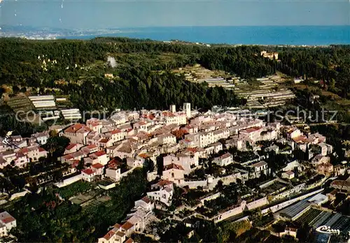 AK / Ansichtskarte Biot Vue generale aerienne avec vue sur la cote et la mer Biot