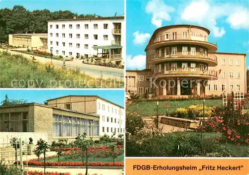 AK / Ansichtskarte Gernrode_Harz FDGB Erholungsheim Fritz Heckert Teilansichten Gernrode Harz