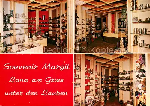 AK / Ansichtskarte Gries Quirein_Bozen Souvenirladen Margit Lana Details 