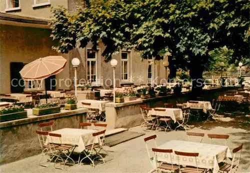 AK / Ansichtskarte Jugenheim_Seeheim Jugenheim Hotel Hufnagel Gartenterrasse Jugenheim